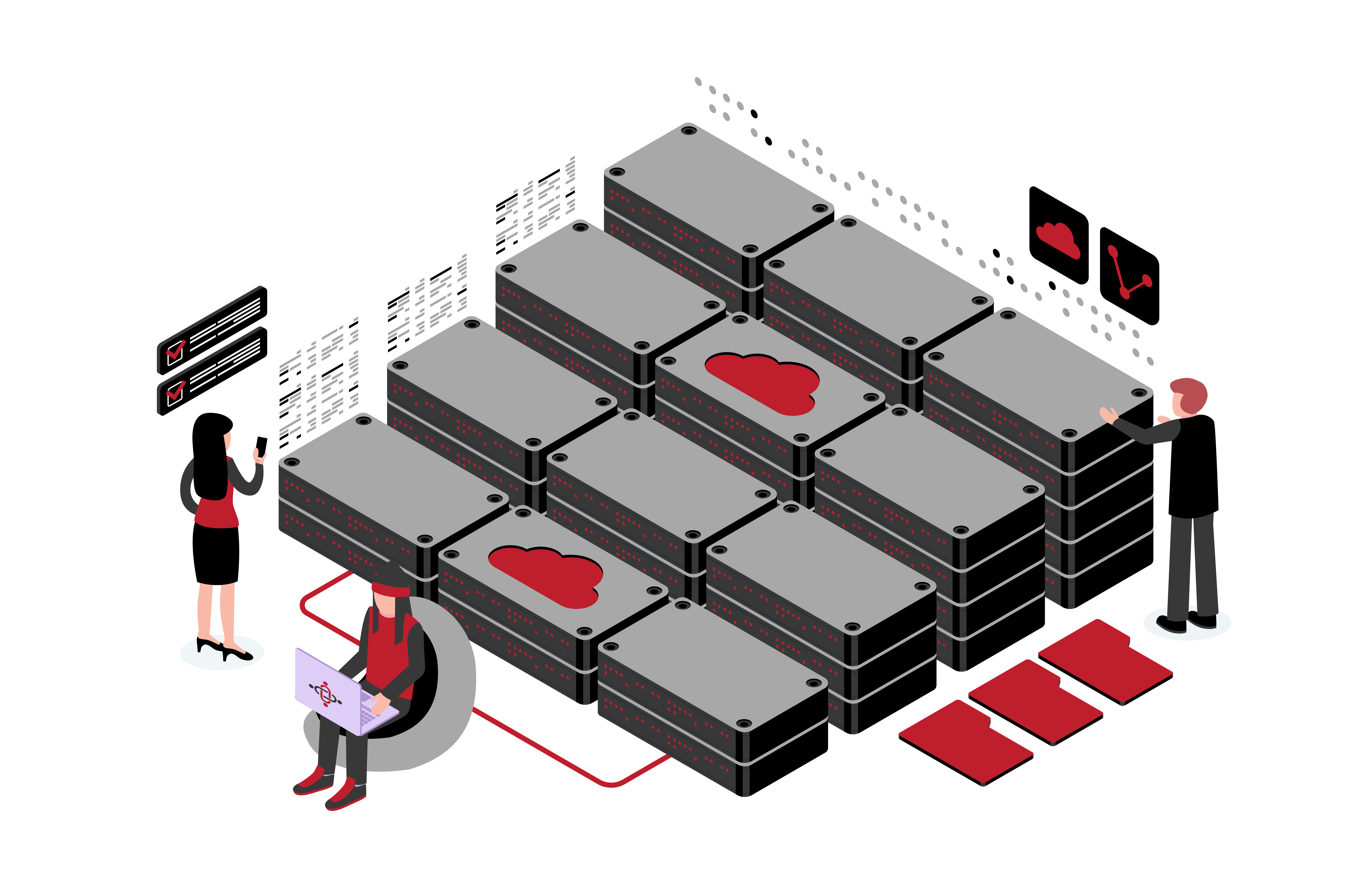 Business and technology consulting illustration